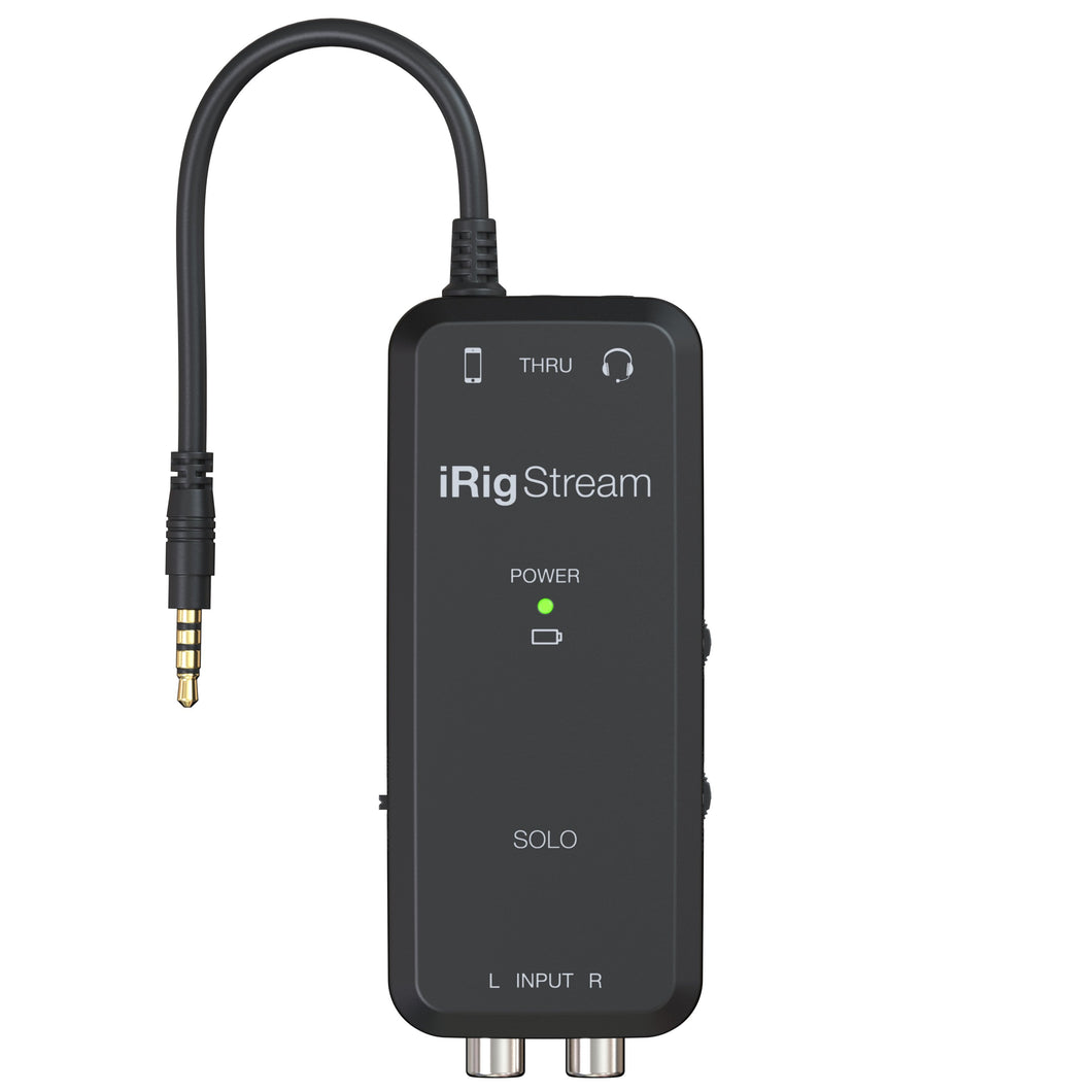 IK MULTIMEDIA IRIG-STREAMSOLO iRig Stream Solo - Affordable Streaming Audio Interface for iPhone, iPad, Android-Easy Music Center