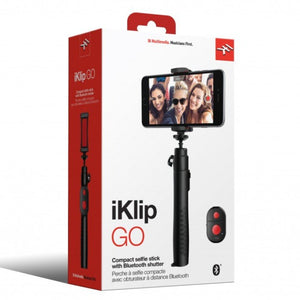 IK Multimedia IKLIP-GO iKlip Go Compact Selfie Stick-Easy Music Center