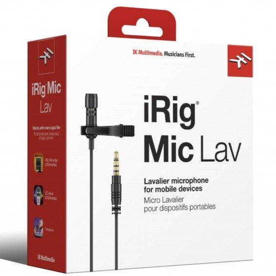 IK Multimedia IP-IRIG-MICLAV iRig Mic Lavalier Mic for Smartphones and Tablets-Easy Music Center