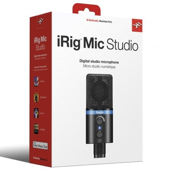 IK Multimedia IP-IRIG-MICSB-N iRig Mic Studio Condenser USB Mic for Mobile and Laptops-Easy Music Center