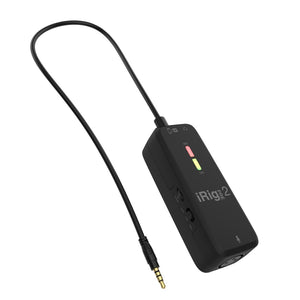IK Multimedia IRIG-PRE2 iRig Pre 2 Microphone Preamp for Smartphones, Tablets, and Video Cameras-Easy Music Center