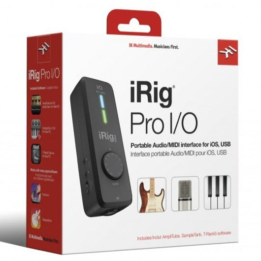 IK Multimedia IP-IRIG-PROIO-N iRig Pro I/O Instrument/Microphone Interface for iOS Devices-Easy Music Center