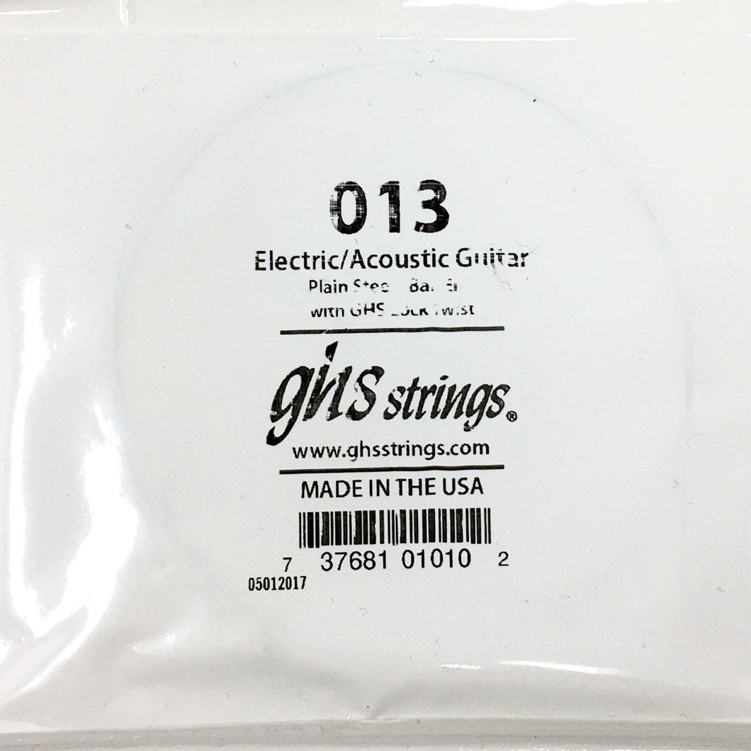 Ghs P013 Plain 013 Electric/Acoustic Guitar - Plain Steel Single-Easy Music Center