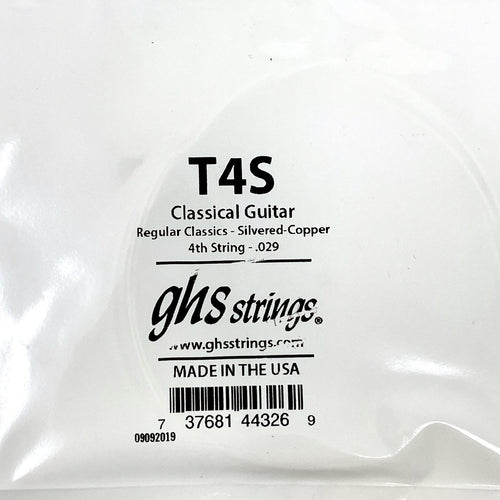 Ghs T4S 4th Single Silvered-Copper Classical String .029-Easy Music Center