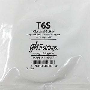Ghs T6S 6th Classical Single String - Silvered-Copper .043-Easy Music Center