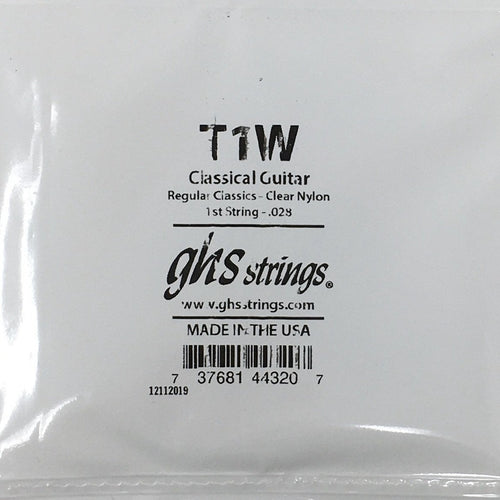 Ghs T1W 1st Single Clear Nylon Classical String .028-Easy Music Center