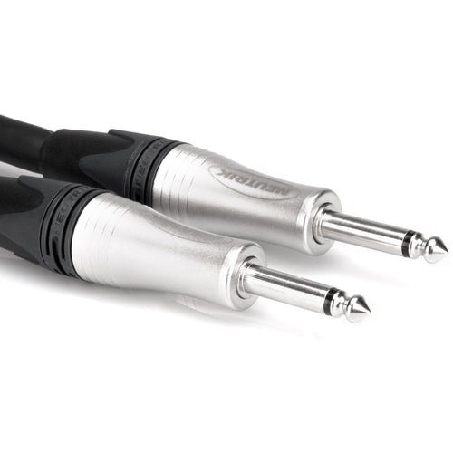 Hosa SKJ-203 Edge Speaker Cable, Neutrik 1/4 in TS to Same, 3 ft-Easy Music Center