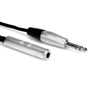 Hosa HXSS-005 Pro Headphone Extension Cable, REAN 1/4 in TRS to 1/4 in TRS, 5 ft-Easy Music Center