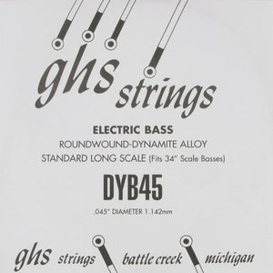 Ghs DYB45 45 Single Roundwound Long Bass String-Easy Music Center