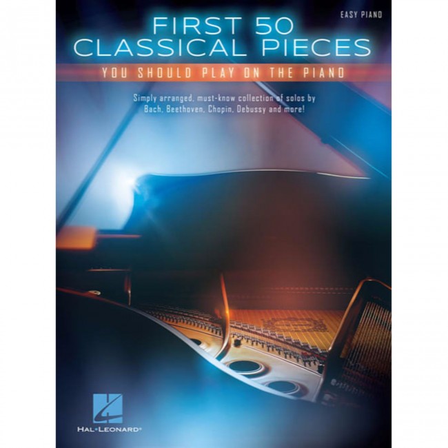 Hal Leonard HL00131436 First 50 Classical Pieces You Should Play on the Piano-Easy Music Center