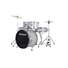 Load image into Gallery viewer, Ludwig LC19015 Accent Fuse Drumset, 5pc Full Kit w/ Hardware - 20, 10, 12, 14, 14s - Silver Sparkle-Easy Music Center
