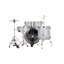 Load image into Gallery viewer, Ludwig LC19015 Accent Fuse Drumset, 5pc Full Kit w/ Hardware - 20, 10, 12, 14, 14s - Silver Sparkle-Easy Music Center
