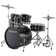 Load image into Gallery viewer, Ludwig LC19511 Accent Drive Drumset, 5pc Full Kit w/ Hardware - 22, 10, 12, 16, 14s - Black Sparkle-Easy Music Center
