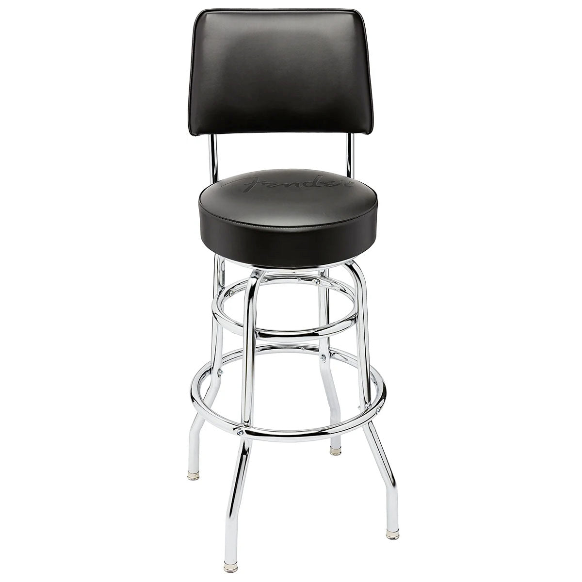 Adjustable Shop Stool with Backrest, Black