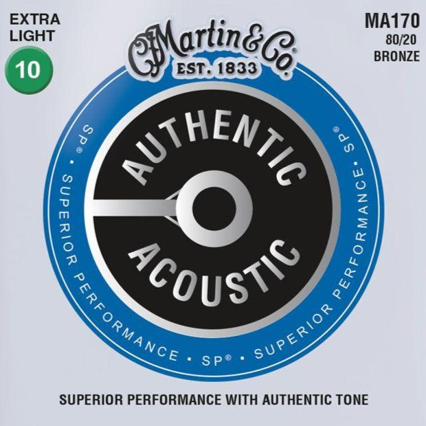 Martin MA170 SP Authentic, 80/20, Extra Light, 10-47-Easy Music Center