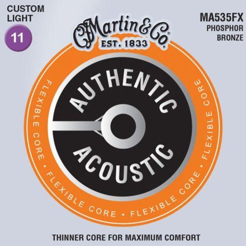 Martin MA535FX Authentic Flexible Core, Custom Light, 92/8, 11-52-Easy Music Center
