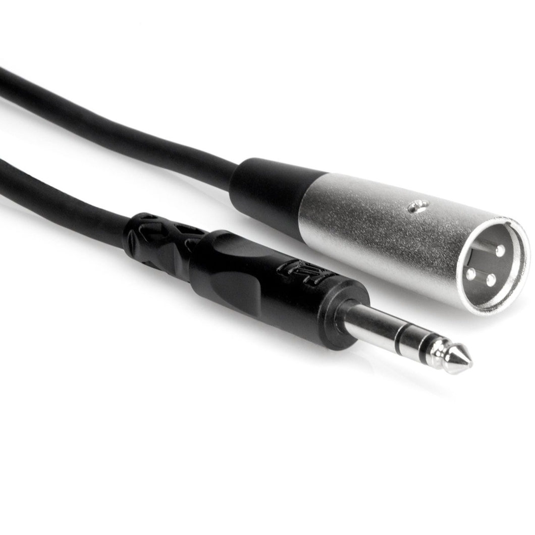 Hosa STX-103M Balanced Interconnect 1/4 in TRS to XLR3M 3 ft-Easy Music Center