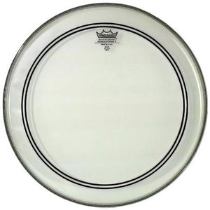 Remo P31322-C2 22" Powerstroke 3 Clear, 2-1/2" White Falam Patch, Batter-Easy Music Center