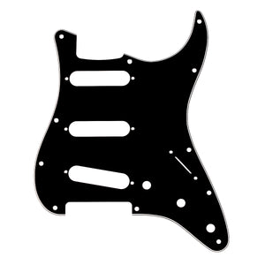 Fender 099-1359-000 Strat Pickguard 11 Hole, Black 3 ply SSS-Easy Music Center
