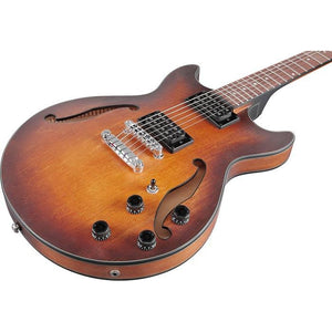 Ibanez AM73BTF Artcore Semi-Hollow Electric Guitar, Tobacco Flat-Easy Music Center