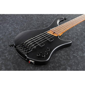 Ibanez EHB1005BKF EHB Ergonomic Headless Bass 5-string Electric, Black Flat-Easy Music Center