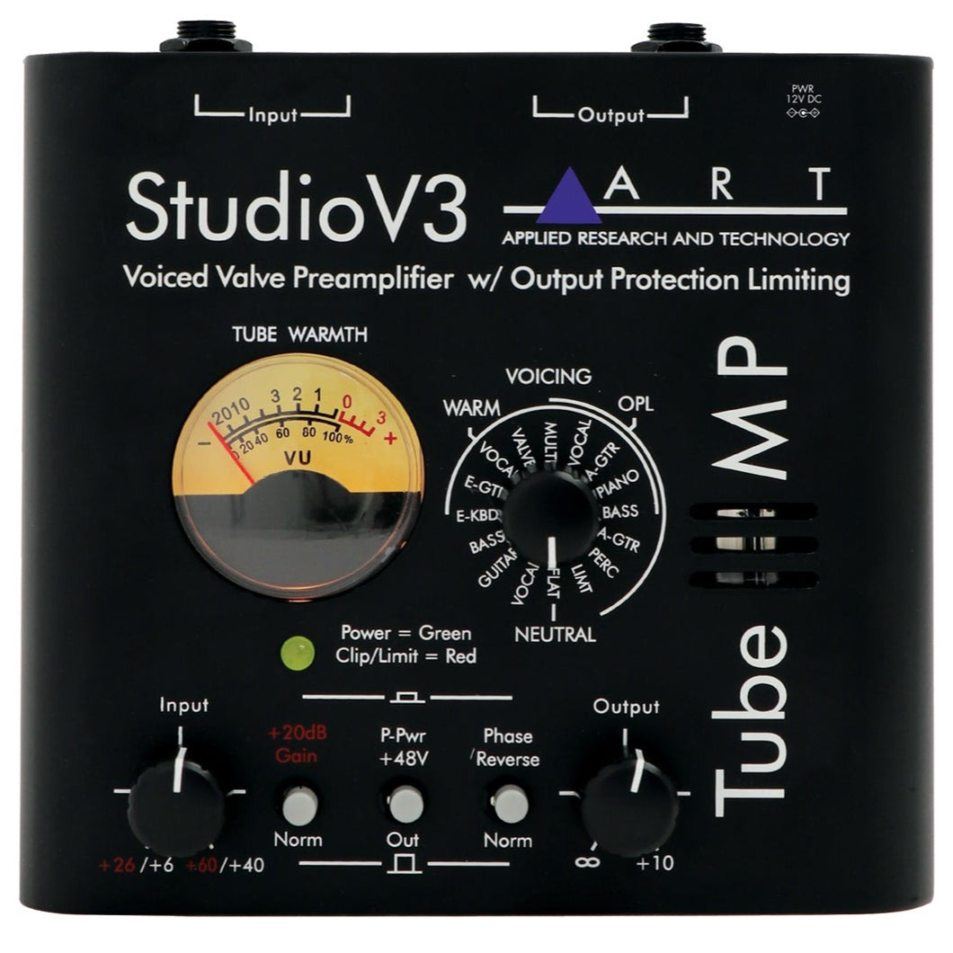 ART TUBEMPSTV3 “Studio V3” Tube Preamp w/ Analog Meter-Easy Music Center