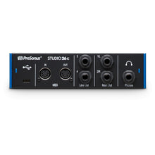 Load image into Gallery viewer, Presonus STUDIO26C 2x4 USB-C / 192kHz Audio Interface with 2 XMAX-L preamps-Easy Music Center
