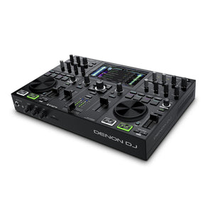Denon PRIMEGO 2-Deck Rechargeable Smart DJ Console with 7-inch Touchscreen-Easy Music Center