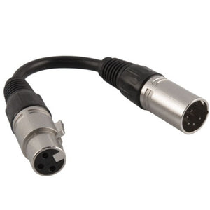Chauvet DMX3F5M DMX XLR Adapter Cable, 3-Pin Female to 5-Pin Male-Easy Music Center