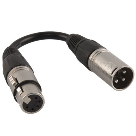 Chauvet DMX5F3M DMX XLR Adapter Cable, 5-Pin Female to 3-Pin Male-Easy Music Center