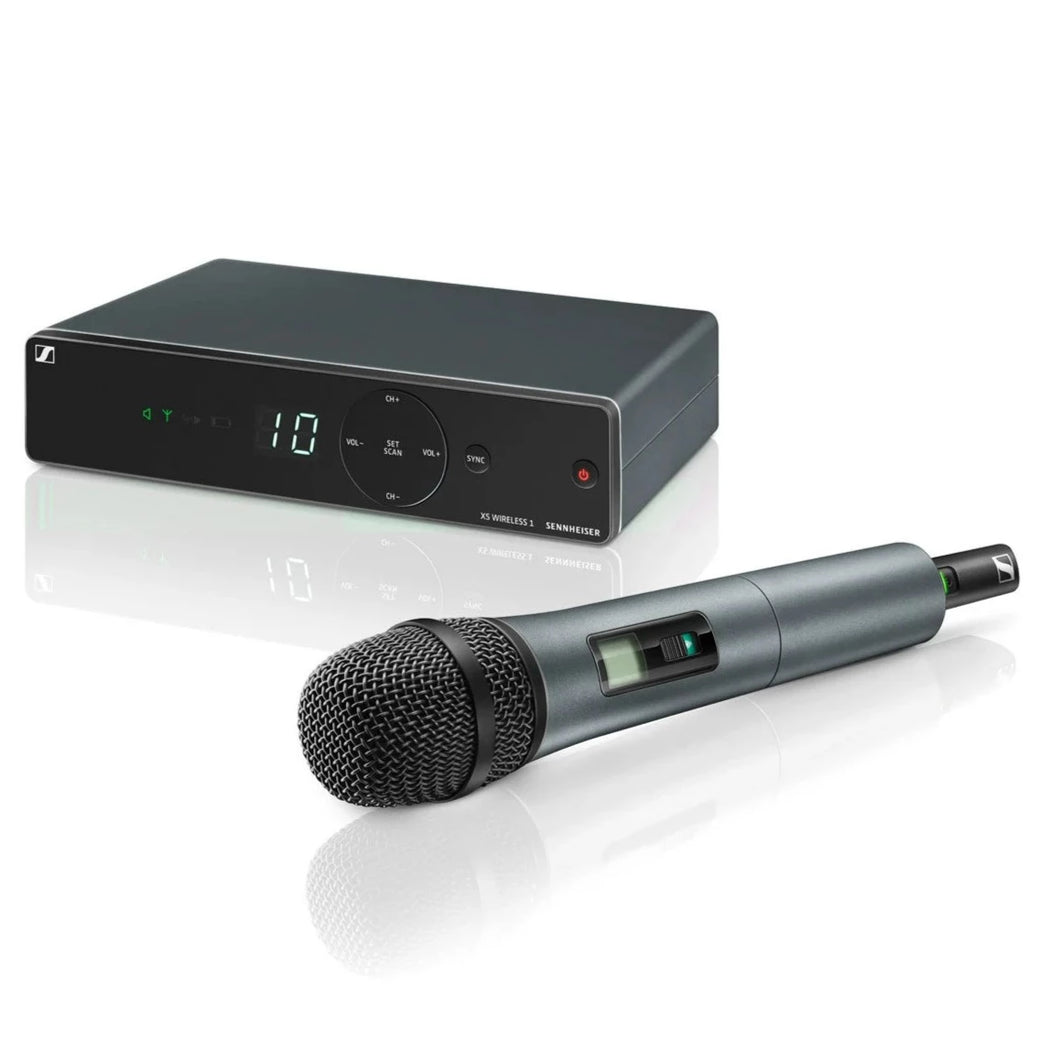Sennheiser XSW-1-835-A Wireless Handheld Microphone System, e835 Capsule, Cardioid, Dynamic, AA Batt, Freq 548-572 MHz-Easy Music Center
