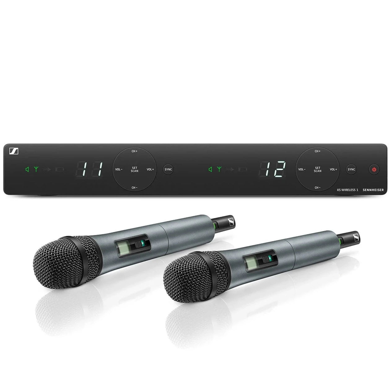 Sennheiser XS WIRELESS 1 ワイヤレスヘッドセット Sennheiser XSW-1-835-DUAL Dual Wireless Handheld Microphone System, e8