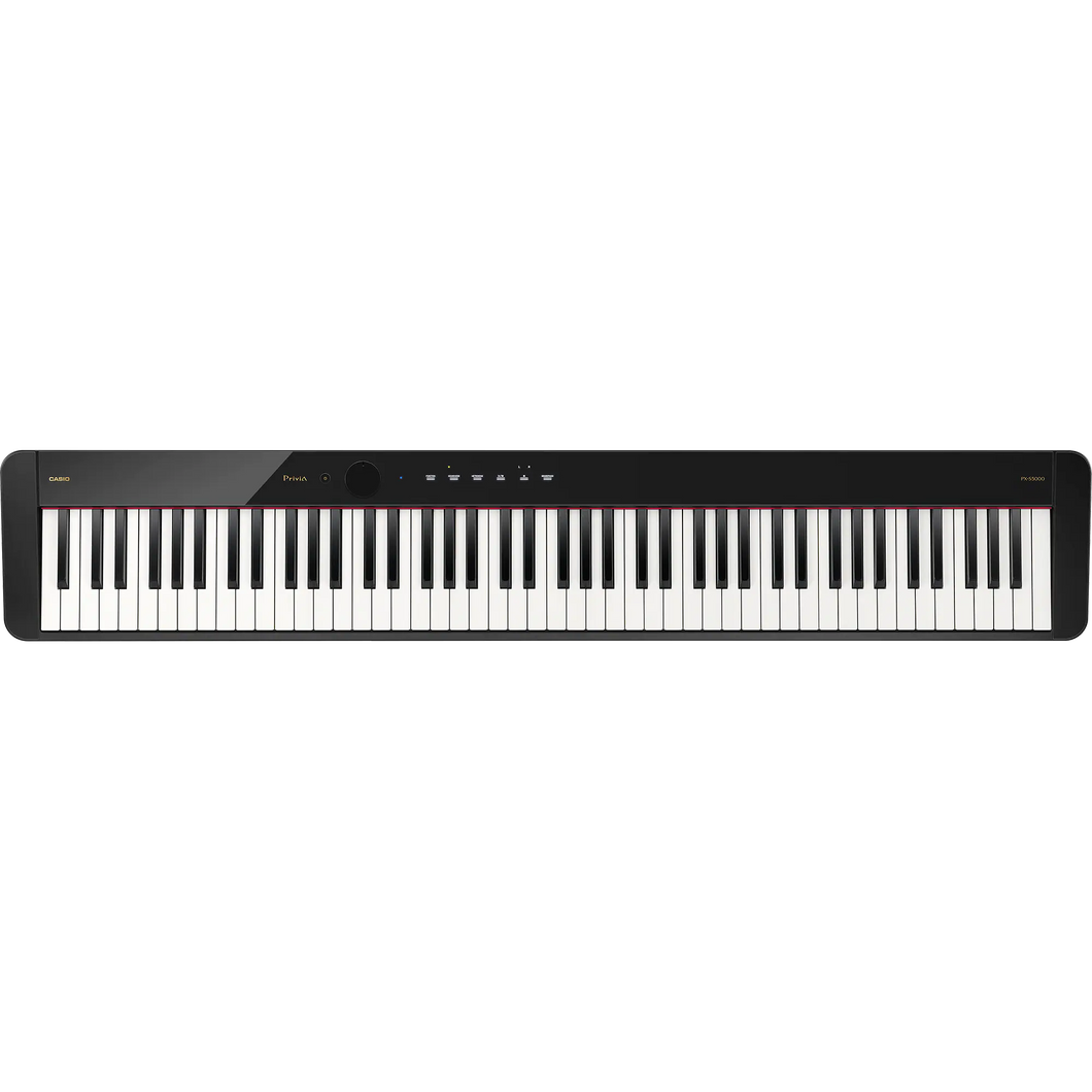Casio PX-S5000BK 88-Key Digital Piano w/ Spruce Hybrid Keys-Easy Music Center