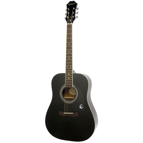Epiphone EA10EBCH1 DR-100 Acoustic Guitar, Ebony-Easy Music Center