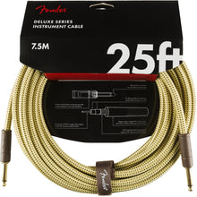 Load image into Gallery viewer, Fender 099-0820-076 Deluxe 25&#39; Instrument Cable - Tweed-Easy Music Center

