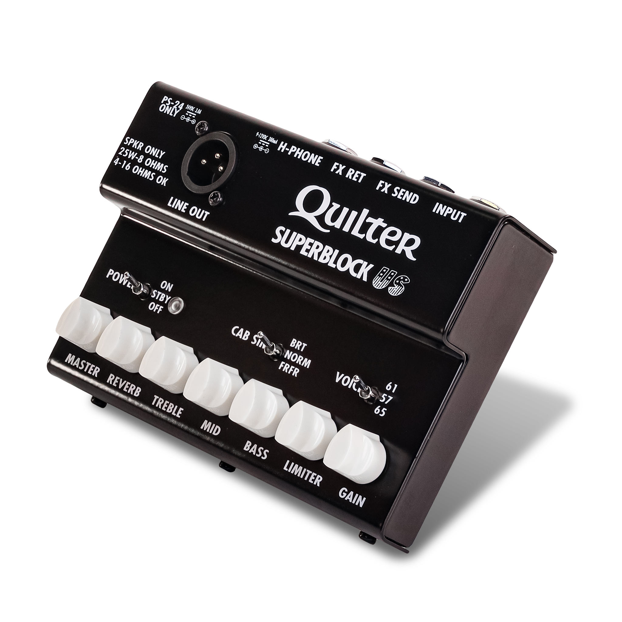 Quilter SUPERBLOCK US 25w Pedal Amp w US Amp Voicing Cab Sim