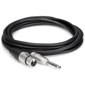 Hosa HXP-020 Pro Balanced Interconnect REAN XLR3F to 1/4 in TS 20 ft-Easy Music Center