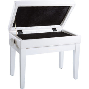 Roland RPB-400WH-US White Satin Vinyl Piano Bench-Easy Music Center