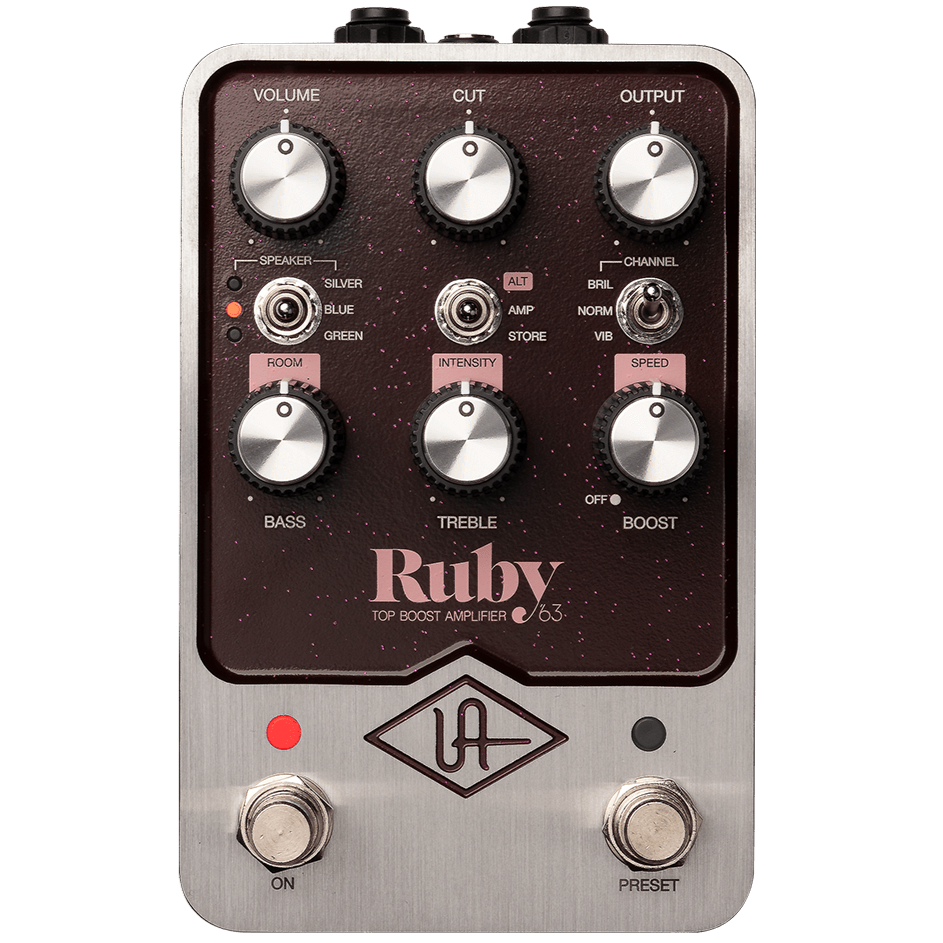 Universal Audio GPM-RUBY Ruby '63 Top Boost Amplifier Modeling Pedal-Easy Music Center
