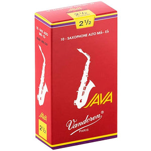Vandoren SR2625R Java Red Alto Sax Reeds #2.5 - Box of 10-Easy Music Center
