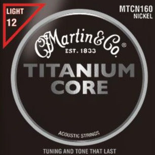 Martin 41MTCN160 Titanium Core Acoustic Guitar Strings Nickel Wrap Light Tension-Easy Music Center