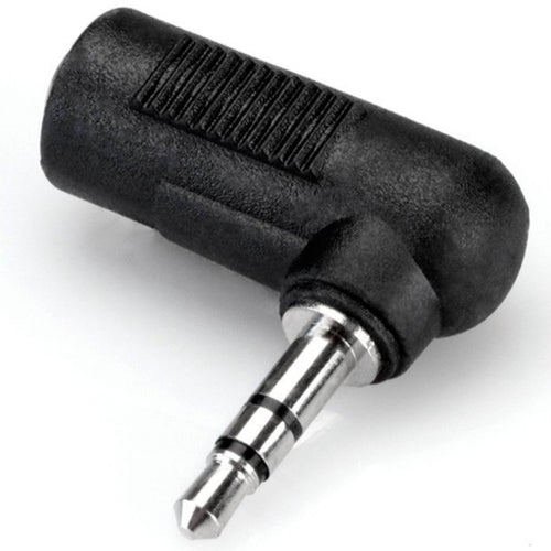 Hosa GMP-272 Right-angle Adaptor, 3.5 mm TRS to 3.5 mm TRS-Easy Music Center
