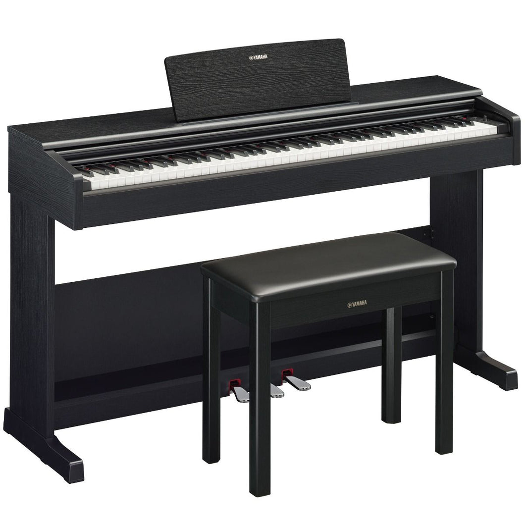 Yamaha YDP105B 88 Key Digital Piano w/ Stand, Pedal Unit, and Bench, Black-Easy Music Center