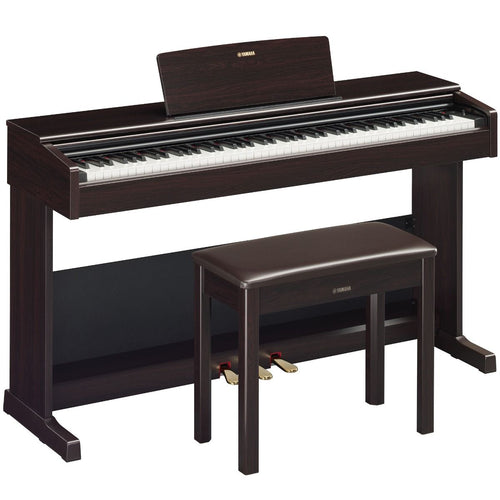 Yamaha YDP105R 88 Key Digital Piano w/ Stand, Pedal Unit, and Bench, Rosewood-Easy Music Center