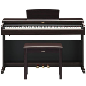 Yamaha YDP165R 88-key Arius Digital Piano w/ Bench, GH3 Hammer Action, Dark Rosewood-Easy Music Center