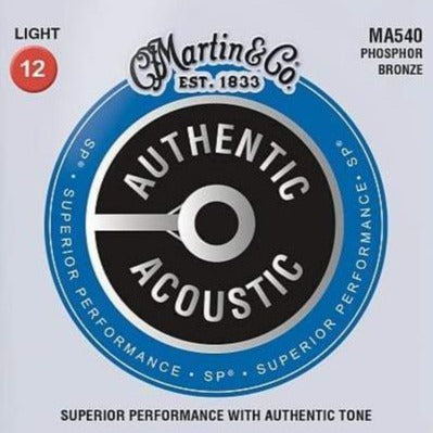 Martin MA540 SP Authentic PB Light Guitar Strings, 12-56-Easy Music Center
